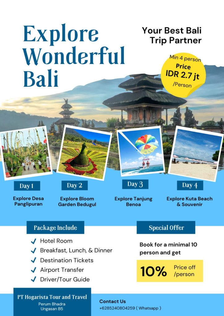 Paket Wisata Bali 4 Hari 3 Malam